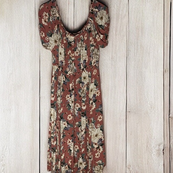 torrid Dresses & Skirts - Torrid pink floral Midi dress with pockets - 1X